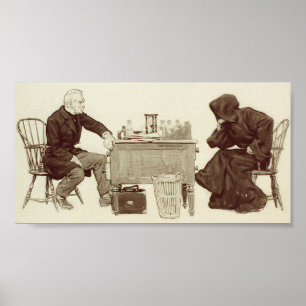 Poster Échecs de Grim Reaper