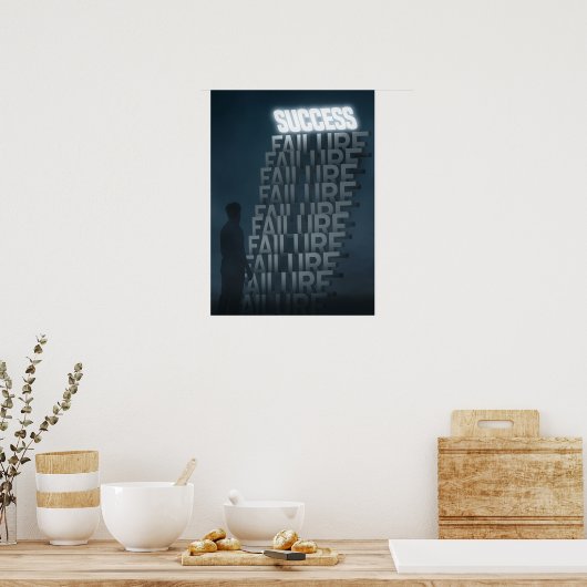 Poster Échecs de succès - Motivation intense (Cuisine)