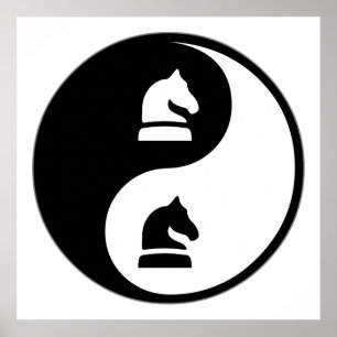 Poster Échecs de Yin Yang