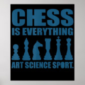 Poster Échecs Est Art Science Sports Cadeaux Femmes Homme (Devant)