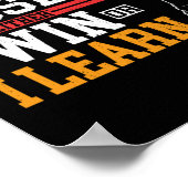 Poster Échecs Je Ne Perds Jamais Que Je Gagne Ou J'Appren (Coin)