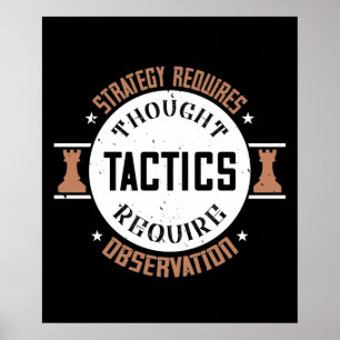 Poster Échecs - La stratégie nécessite une réflexion