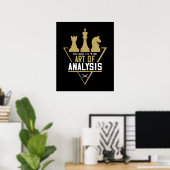 Poster Échecs - Les échecs sont l'art de l'analyse (Bureau à domicile)