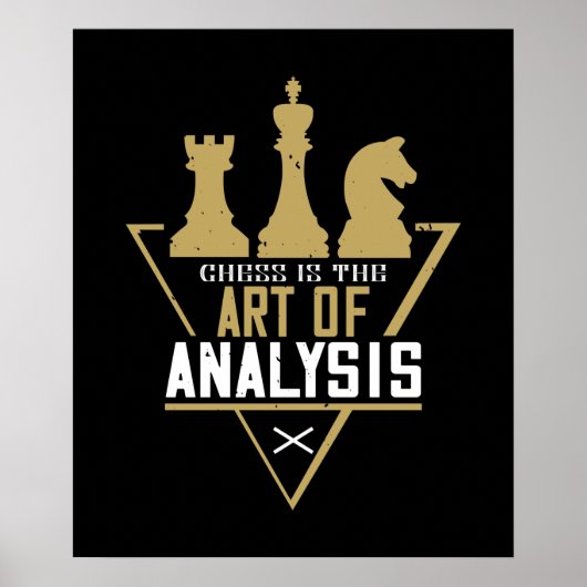 Poster Échecs - Les échecs sont l'art de l'analyse (Devant)