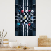 Poster Échecs parapluie (Cuisine)