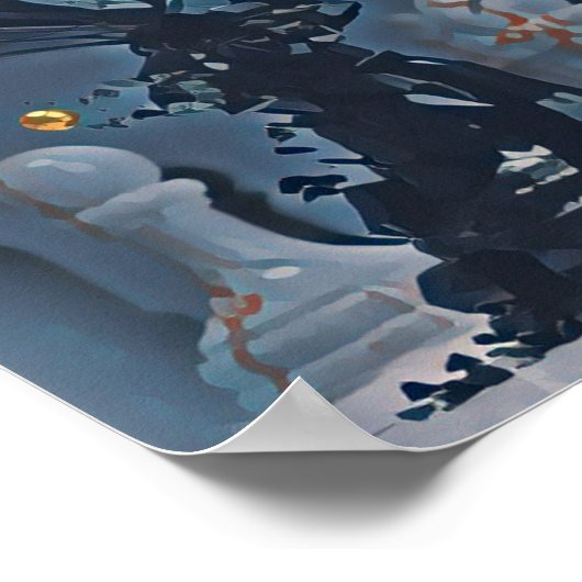 Poster Échecs - photo Cool bleu (Coin)