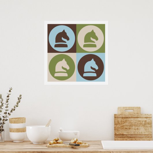 Poster Échecs Pop Art (Cuisine)