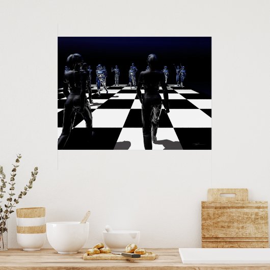 Poster Échecs - VV de l'évêque (Cuisine)