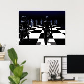 Poster Échecs - VV de l'évêque (Bureau à domicile)