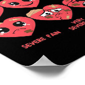 Poster Échelle de douleur drôle Saint-Valentin infirmière (Coin)