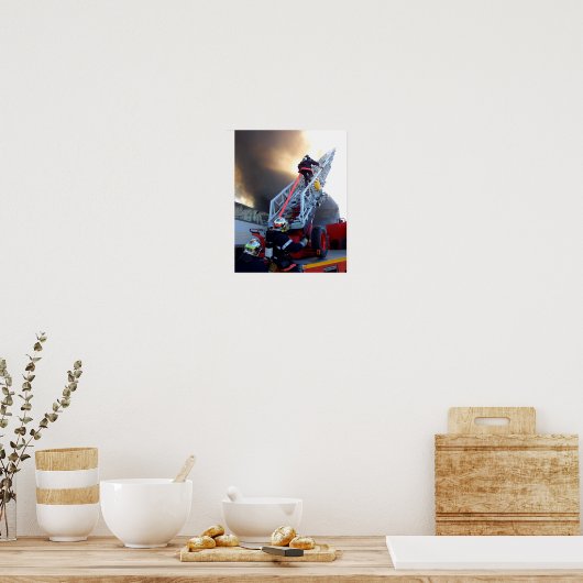 Poster Échelle Escalade pompier (Cuisine)