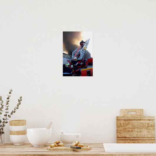 Poster Échelle Escalade pompier (Cuisine)