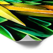 Poster Échelle rouge, verte et jaune (Coin)