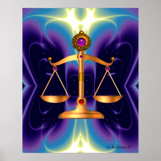 Poster ÉCHELLES D'OR DE LOI AVEC PIERRES DE GEMME, Symbol (Devant)