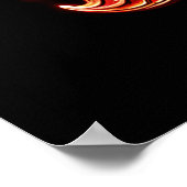 Poster Échelles rouge et or du dragon à respiration par f (Coin)