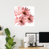 Poster Echinacées (Bureau à domicile)