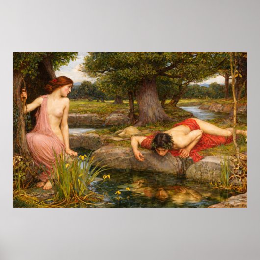 Poster Echo and Narcissus by John William Waterhouse (Devant)