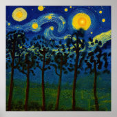 Poster Echos de Forêt de l'Infinité - Un paysage forestie (Devant)
