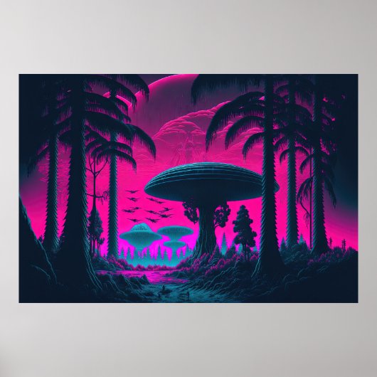 Poster Echos de l'Extraterrestre : Un avent Vaporwave (Devant)