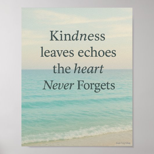 Poster Échos Feuille gentils (Devant)