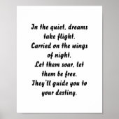 Poster Echos of Dreams inspiré mini poème (Devant)