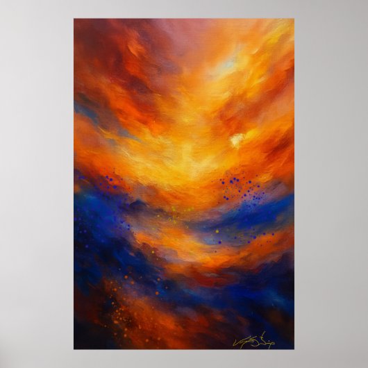 Poster Échos sous la flamme abstraite (Devant)