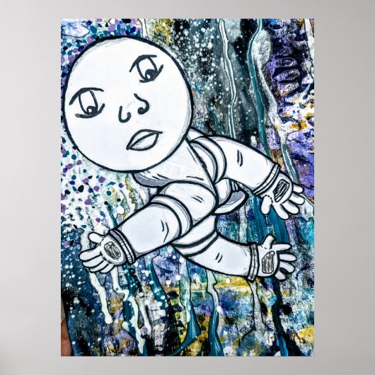 Poster Éclaboussure lunaire (Devant)