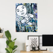 Poster Éclaboussure lunaire (Bureau à domicile)