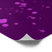 Poster Éclaboussure monochrome violet royal (Coin)