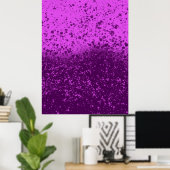 Poster Éclaboussure monochrome violet royal (Bureau à domicile)