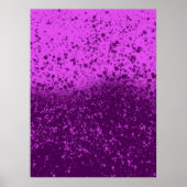 Poster Éclaboussure monochrome violet royal (Devant)