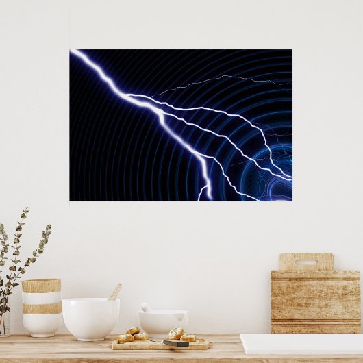 Poster Éclair bleu (Cuisine)