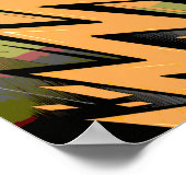 Poster Éclair dynamique sur Arrière - plan foncé (Coin)