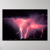 Poster Éclair rose (Devant)