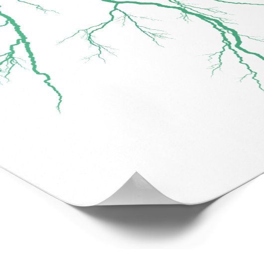 Poster Éclair vert (Coin)