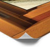 Poster Eclairage de la fenêtre en bois de 6 Volets de la  (Coin)