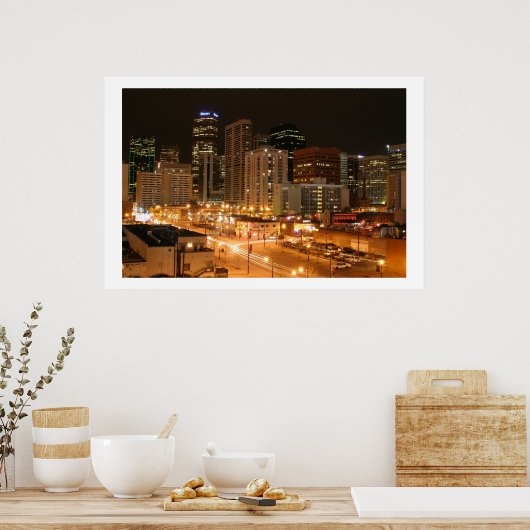 Poster Éclairage de la ville (Cuisine)