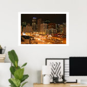 Poster Éclairage de la ville (Bureau à domicile)