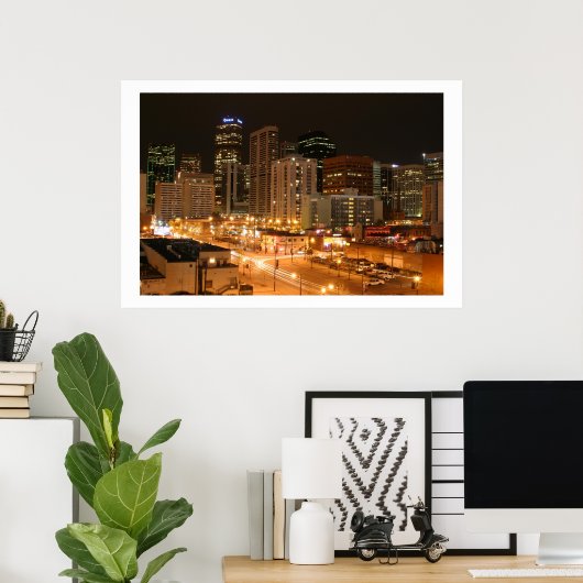 Poster Éclairage de la ville (Bureau à domicile)