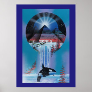 Poster Éclairage de l'empreinte lumineuse