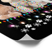 Poster Éclairage de Noël Correspondant Chien de canne moc (Coin)