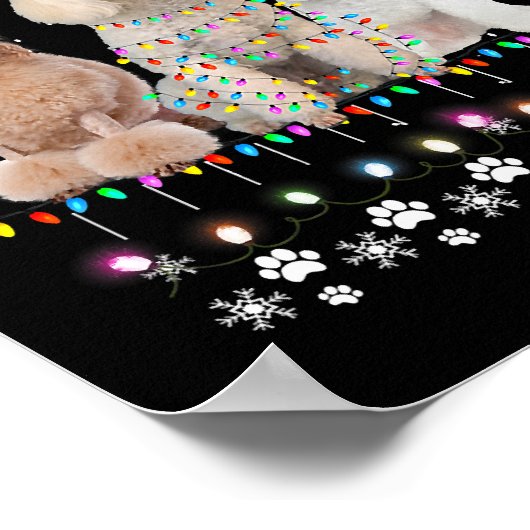 Poster Éclairage de Noël Correspondant Chien de canne moc (Coin)