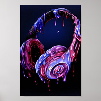 Poster Éclairage des écouteurs