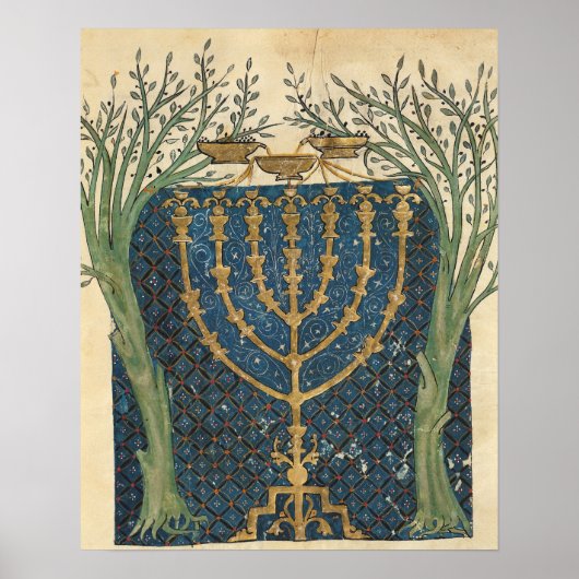 Poster Éclairage d'une menorah, de (Devant)