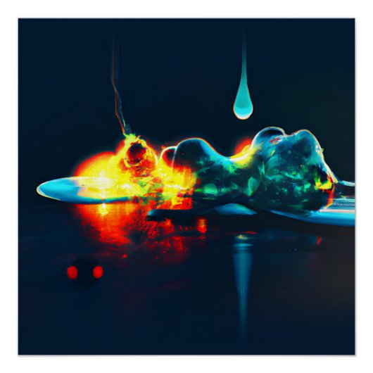 Poster Éclairage Liquide (Devant)