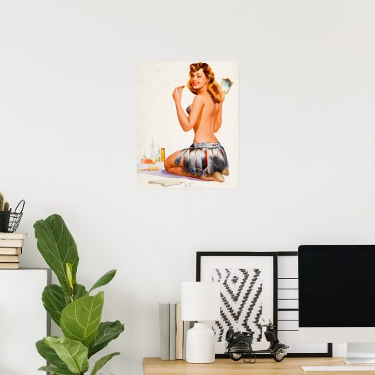 Poster Éclairage vers le haut (Bureau à domicile)