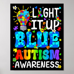Poster Éclairer en bleu les garçons avec un élément de pu
