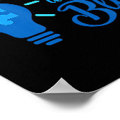 Poster Éclairer la Sensibilisation sur l'autisme bleue Ru (Coin)