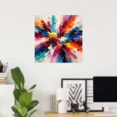 Poster Éclat de couleur Chroma - Art abstrait (Bureau à domicile)