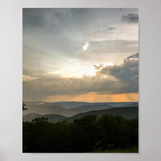Poster Éclat de soleil au point de vue (Devant)